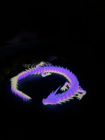 Dragón Bebé de Cristal Articulado - Edición Neón